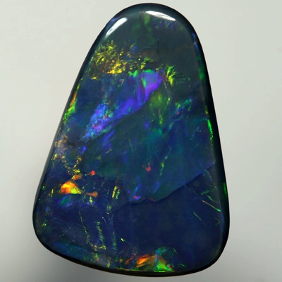 SOLID BLACK OPAL  Bright and very strong gem fire SEE VIDEO